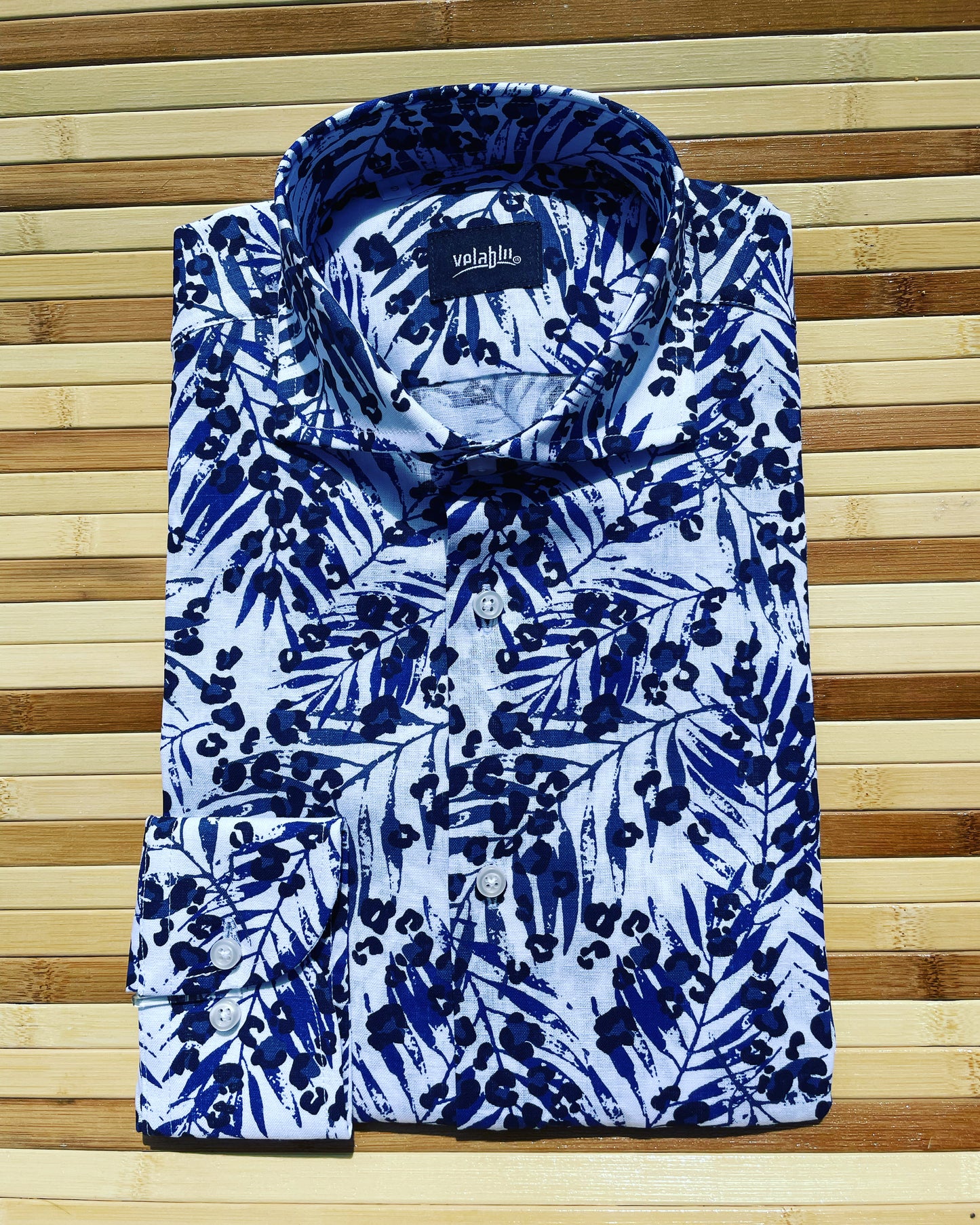 Camicia lino palme