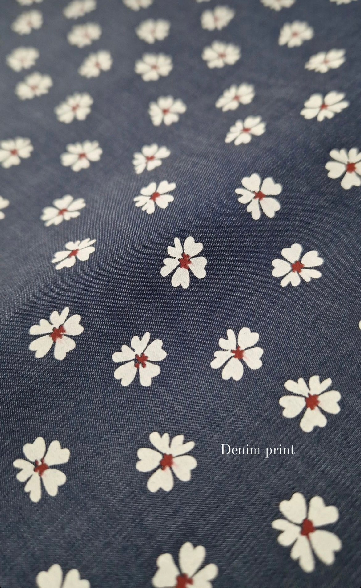 Camicia denim floreale