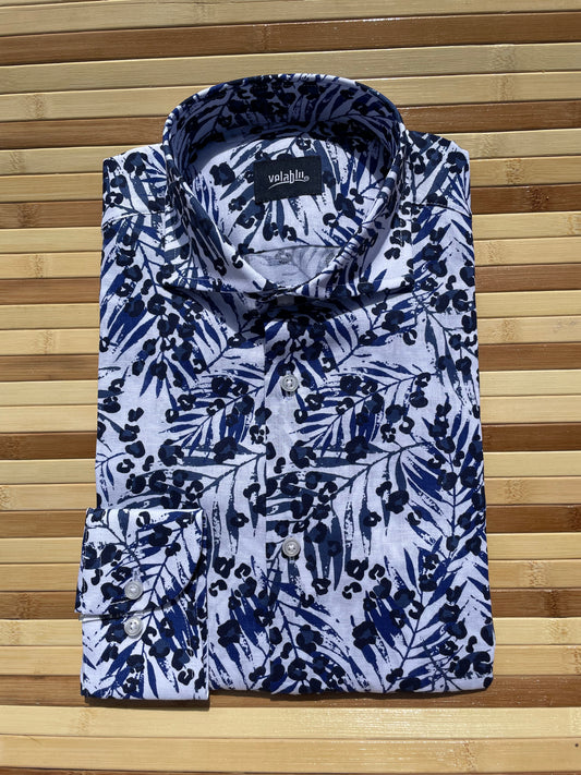 Camicia lino palme